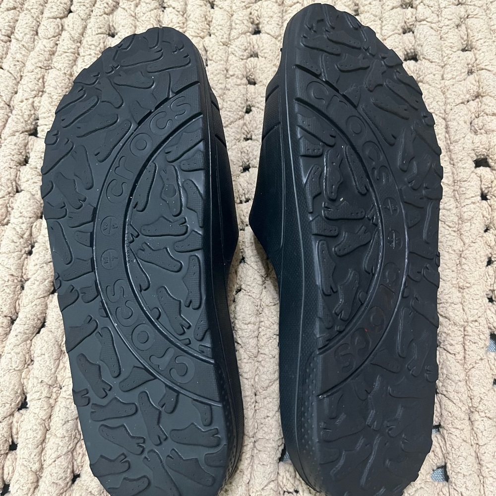 Crocs Black Perforated Slides - image 2